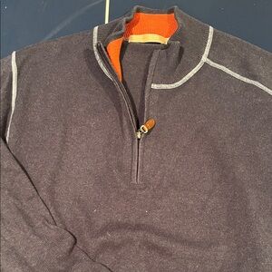 Raffi designer Men's Navy Half-Zip Sweater